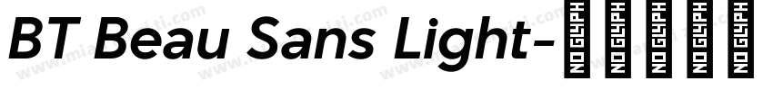 BT Beau Sans Light字体转换